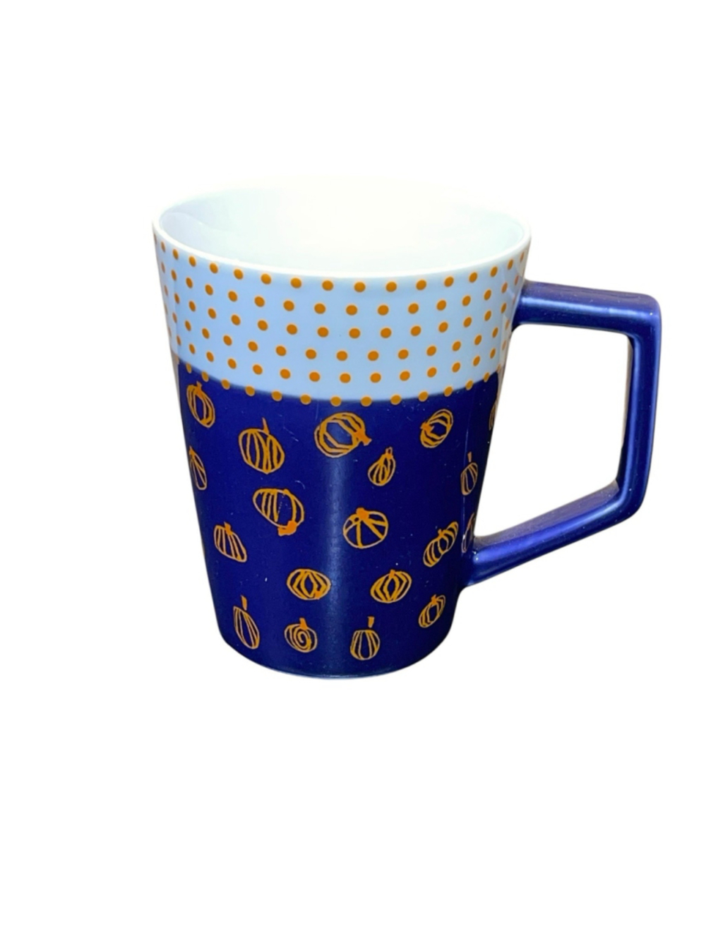 Starbucks Teavana PUMPKIN 12oz Mug Coffee Tazo Tea Indigo Orange Halloween 2016